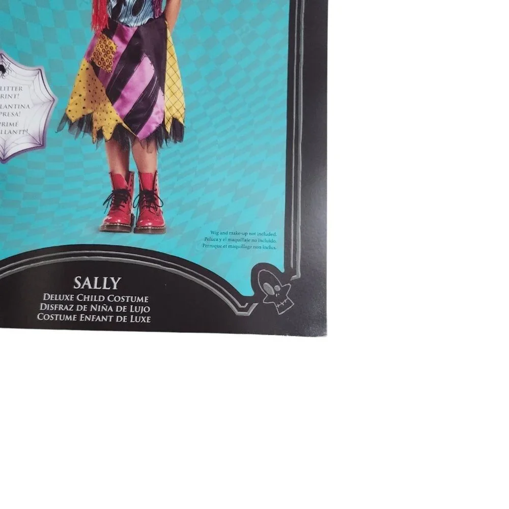 Girls Medium 7-8 Sally Deluxe Costume‎ Nightmare Before Christmas Halloween - Picture 8 of 15